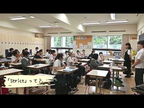文京学大学女子中学校 高等学校：留学生が中学1年生にアメリカの学校生活を紹介
