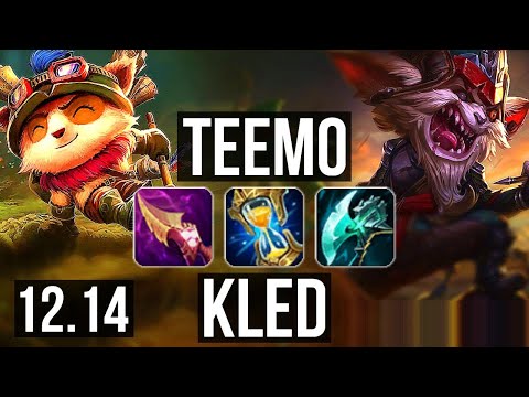 TEEMO vs KLED (TOP) | Rank 2 Teemo, 1800+ games, 2.0M mastery, 6/2/11 | NA Grandmaster | 12.14