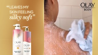 Olay Try Olay Hyaluronic Body Wash for hydrated skin