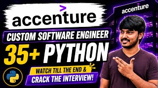 Accenture Custom Software Engineer | Python Interview Questions 2026 | Real Interview Questions 