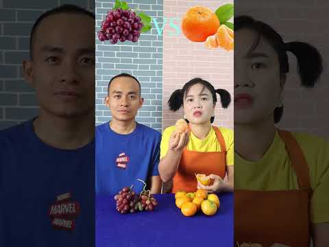 Grape vs Orange - Bạn thích ăn quả nho hay Quả Cam