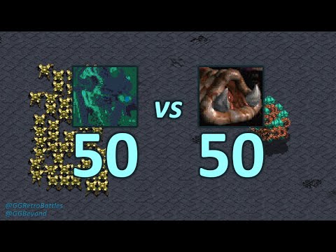 50 Dragoons vs 50 Mutalisks - Even Numbers - StarCraft Retro Battles