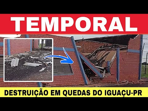 🚨TEMPORAL em QUEDAS DO IGUAÇU-PR assustou moradores nesta quarta-feira 18/02/26 
