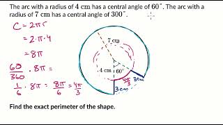 Finding perimeter of shape with arcs | Geometry (TX TEKS) | Khan Academy