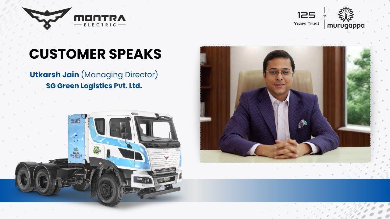 SG Green Logistics MD Utkarsh Jain on Rhino 5536EV | Electric Truck for Steel & Cement Transport