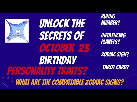 October 23 birthday personality & compatibility #zodiac #astrology #numerology #tarotcard #planets