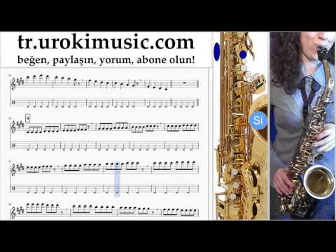 Saksafon tenor Nasıl Çalınır Shakira Can't Remember to Forget You Bölüm#1 Okul Öğretmen Notalar