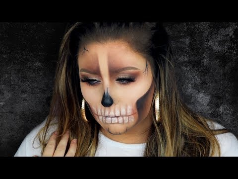 Grungy Glam Skull Makeup Tutorial | 31 Days of Halloween Video