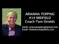 Arianna Topping Midfield 2020 season highlight