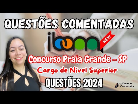 Questões IBAM 2024 - Nível Superior (Nutricionista) | Concurso PRAIA GRANDE - SP