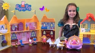 Peppa Pig: Princess Peppa's NEW Palace Story with Princess Peppa and Princess Peppa Castle Toy Set