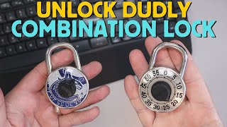 How to Unlock a DUDLY Combination Lock 🔓