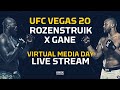 UFC Vegas 20: Rozenstruik vs. Gane Virtual Media Day LIVE Stream - MMA Fighting