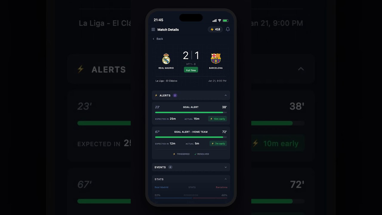 Sportsalert.ai demo video