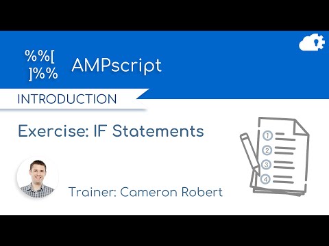 AMPscript Exercise AMP-E01 - IF Statements 1