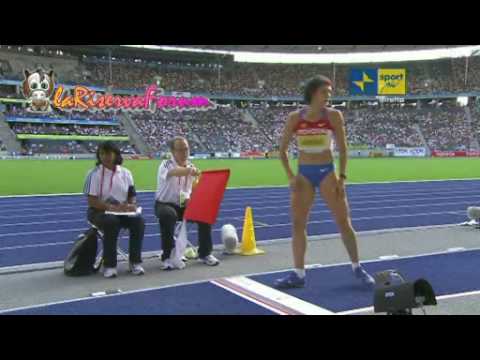 Mondiali Atletica Berlino 2009: Finale salto in lungo Donne - Tatyana Lebedeva argento 6.97