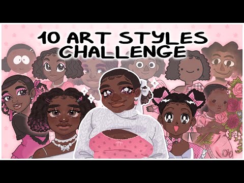 10 ART STYLES CHALLENGE!! (jelly art style, Monster High, South Park & more)