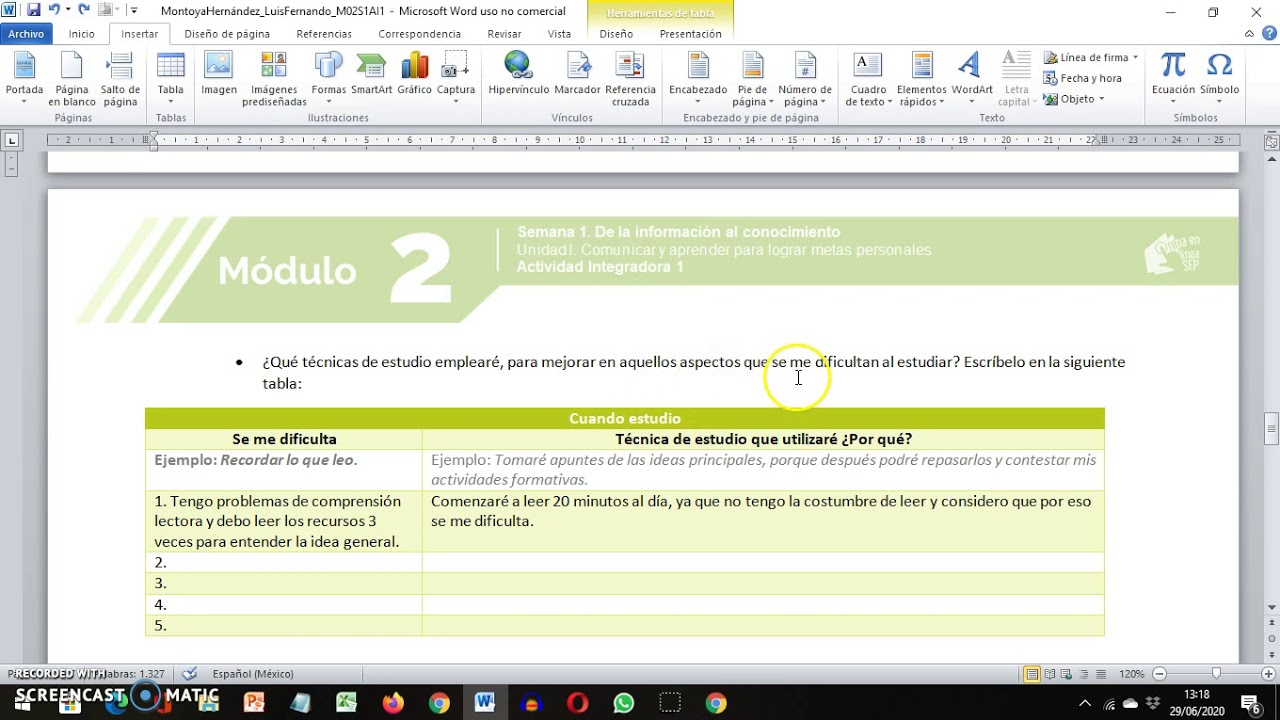 Tutorial Actividad integradora 1 Módulo 2