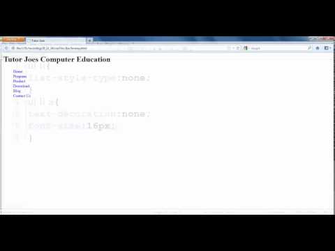 Creating Horizontal Menu Bar in CSS Tamil