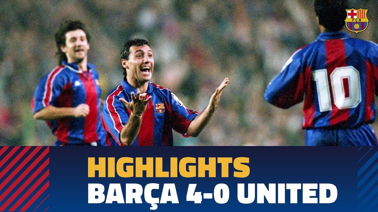 BAR&Ccedil;A 4-0 UNITED | Champions League Group Stage 1994/1995 - YouTube