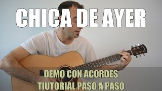 Como tocar Chica de ayer - Nacha Pop Guitarra FACIL paso a paso TABS, letra y acordes