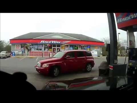 Blonde at Gas Pumps 131230