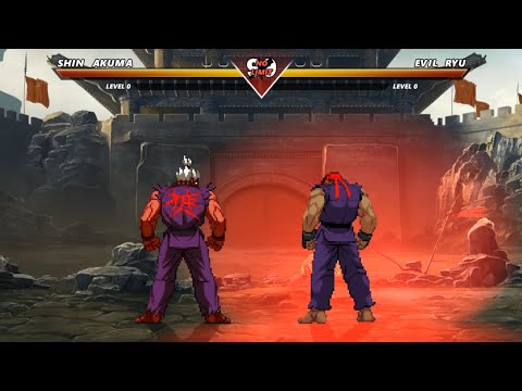 SHIN AKUMA vs EVIL RYU -  Amazing epic fight battle !