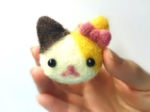 Easy Daiso Kitty Plush DIY Needle Felt Tutorial!