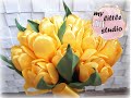Tulipany Ze Wstążki Bouquet Of Tulips DIY