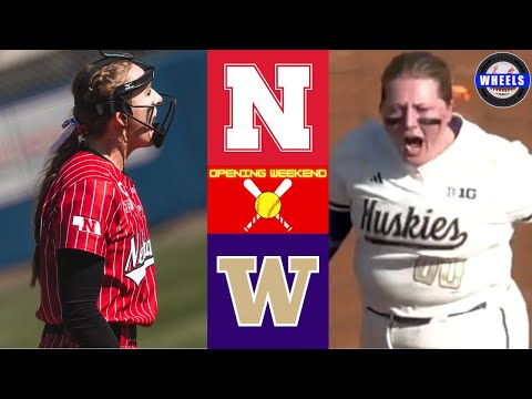 #9 Nebraska vs #25 Washington (Great Game!) | 2026 College Softball Highlights