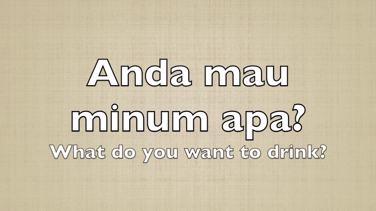 Indonesian Vocabulary for Drinks