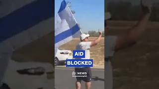 ‘Israeli’ settlers block Gaza aid trucks at Kerem Shalom crossing