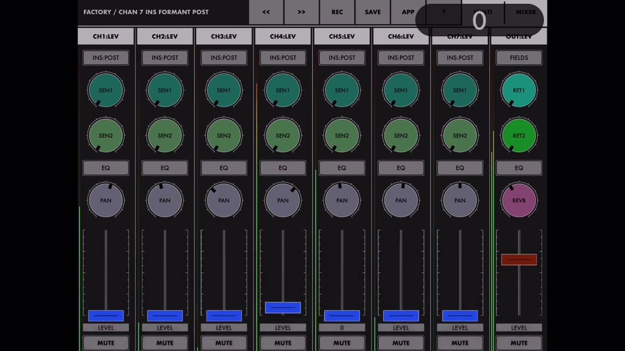 NoInputMixer (iOS/Mac/Audio unit) app. User interface preview.