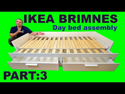 Инструкция по сборке выдвижной кушетки Ikea БРИМНЭС, часть:3