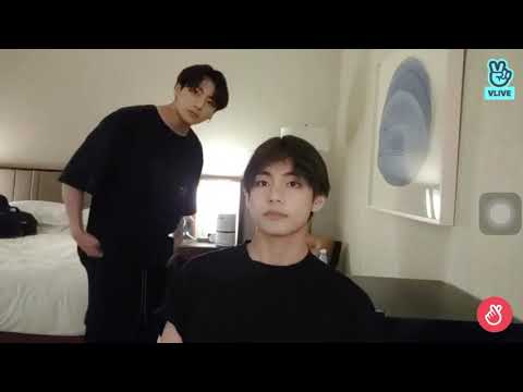 BTS V and Jungkook pretending to be frozen & V’s elephant •||• (vlive 190519)