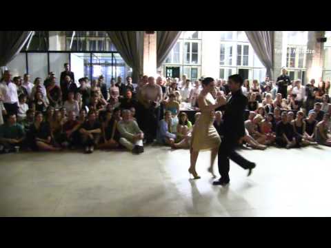  Ariadna Naveira  and  Fernando Sanchez  are  dancing  to  Juan D'Arienzo