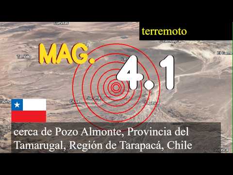 Terremoto cerca de Pozo Almonte, Provincia del Tamarugal, Región de Tarapacá, Chile actualizaciones