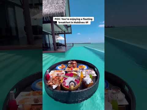 Floating Breakfast goals at Heritance Aarah in Maldives💖#trending #viral  #video #shorts #tiktok