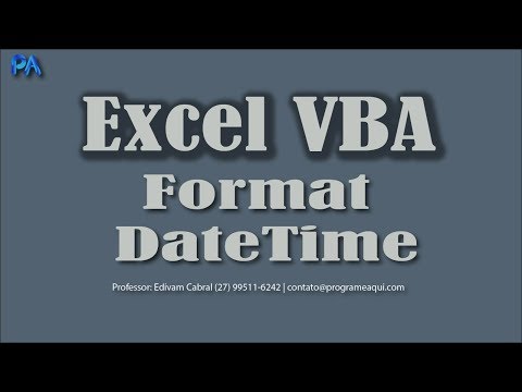 Dica de Excel VBA como usar o método FORMAT DATETIME