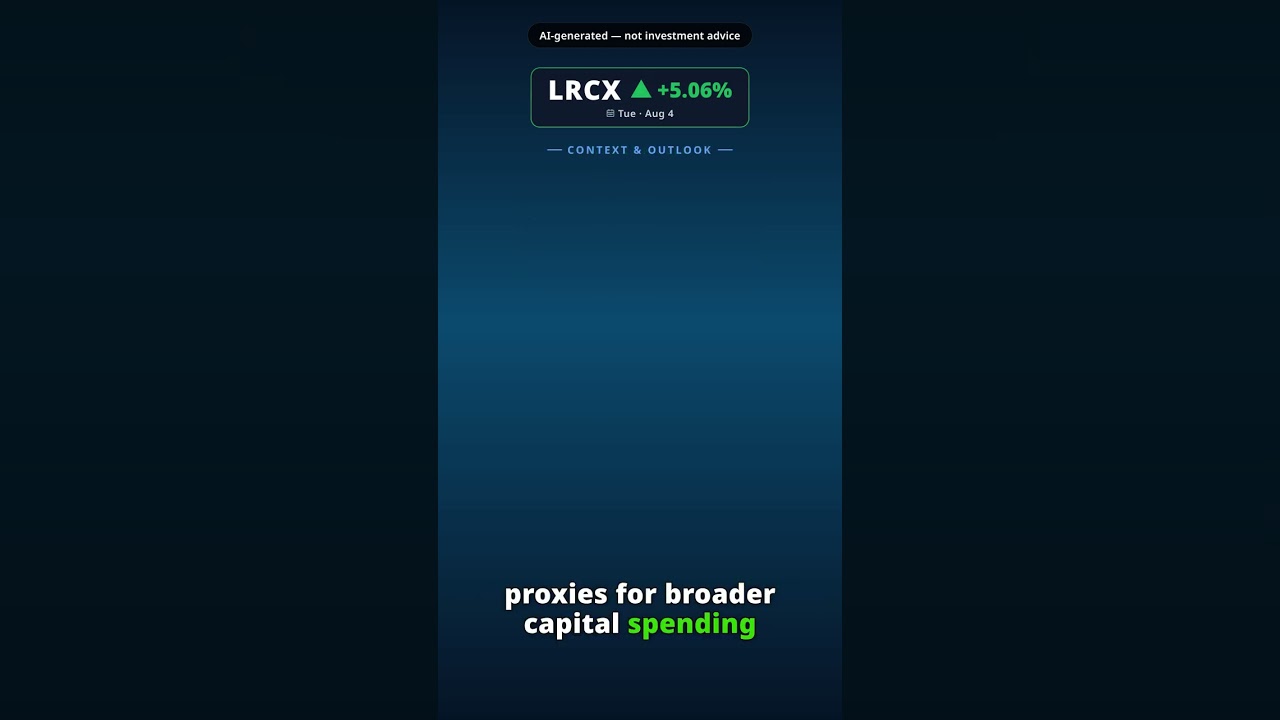 ¿Por qué salta la acción de Lam Research hoy? LRCX +5.06% (4 ago)