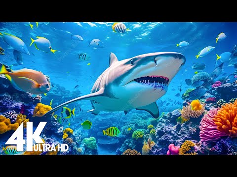 24 HOURS of 4K Underwater Wonders + Relaxing Music - The Best 4K Sea Animals for Relaxation
