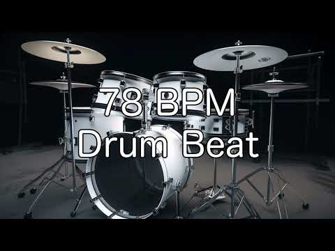 78 BPM Rock Drum Beat for Musical Practise