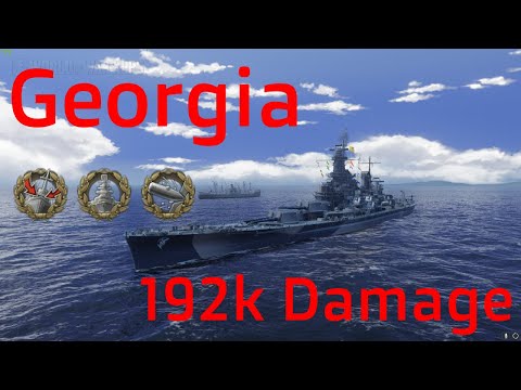 Georgia American Battleship T9 | 192k Damage | World of Warships