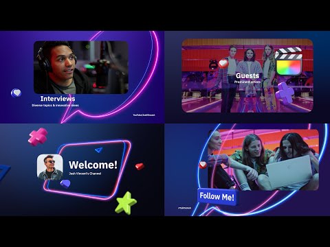 Neon Channel Modular Template for Apple Motion & Final Cut Pro - MotionVFX
