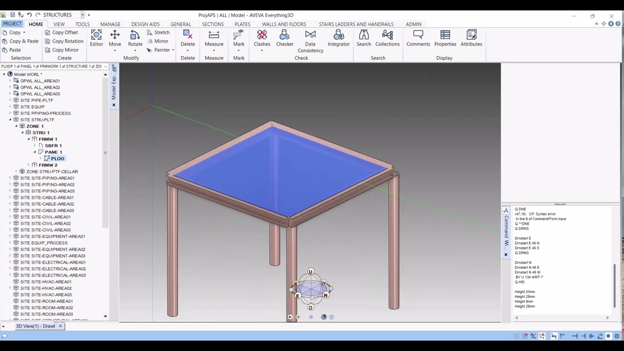Aveva E3D Structure Modelling Tutorial for Beginners