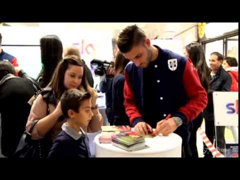 Luca Ceppitelli e Nicola Murru al corner Sky - Auchan Santa Gilla 26/11/14 | Cagliari Calcio