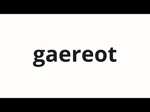 How to pronounce gaereot | 개럿 (Garrett in Korean)