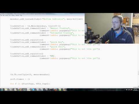 Learn Trading option start stop and help Tkinter tutorial Python 3 4 ...