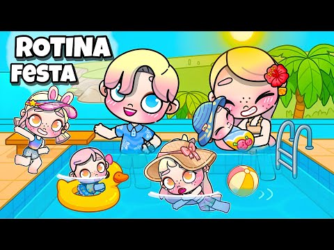 POOL PARTY ROUTINE ☀️💦 | AVATAR WORLD ROUTINES AND STORIES PAZU