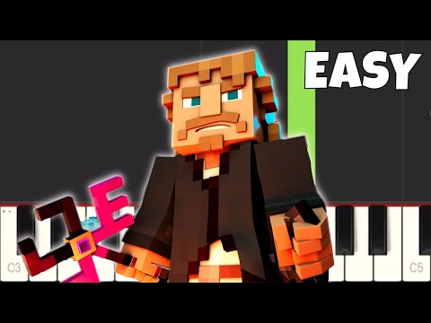 Rising Kingdom - EASY Piano Tutorial - Minecraft Song